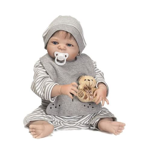 Anjos E Bebês Boneco Bebê Reborn Samuel 55cm Silicone Em 2020 Bebes
