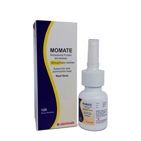 Mometasone nasal spray is available on prescription for adults and children. Momate NS - Glenmark