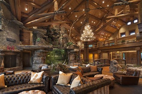Stwrt Great Room Great Rooms Log Home Living Rustic Log Home