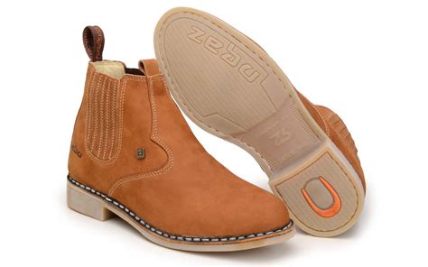 Botina Em Couro Masculina Zebu Original Castor 64010 Bota Masculina