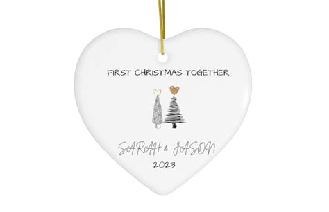 Couples Christmas Ornament Our First Christmas Together Personalized Couple Names New Couple