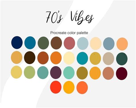 Earth Tones Procreate Color Palette Hex Codes Tan Orange Etsy Color