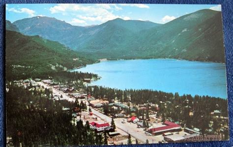 Aerial View Of Main Street Village Of Grand Lake Photo Postcard