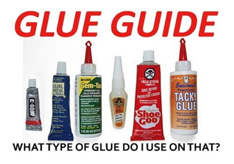 Whats The Best Adhesive To Glue This To That Glue Guide Chart