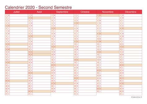 Calendrier 2020 à Imprimer Pdf Et Excel Icalendrier