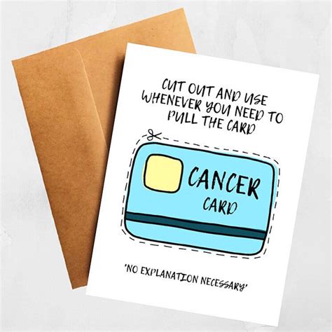 The Cancer Card Encouragement Card Funny Beat Cancer Card Etsy