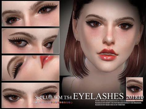 S Club Wm Ts4 Eyelashes 201809 Eyelashes Sims Sims 4