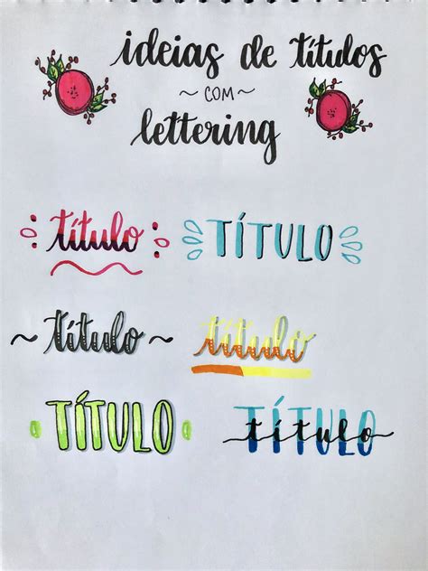 Ideias De Títulos Com Lettering 🥰🥰🥰 Cartas Tutorial De Letras