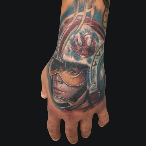 Luke Skywalker Hand Tattoo By Mike Devries Tattoonow