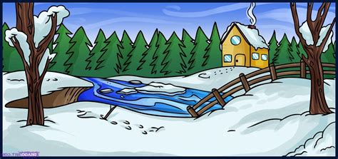How to draw easy scenery of winter season village | simple snow scenery drawing step by very easy drawing scenery of winter season step by step.i use crown oil pastel,staedtler(noris. Easy Drawing Of Winter Season at GetDrawings | Free download