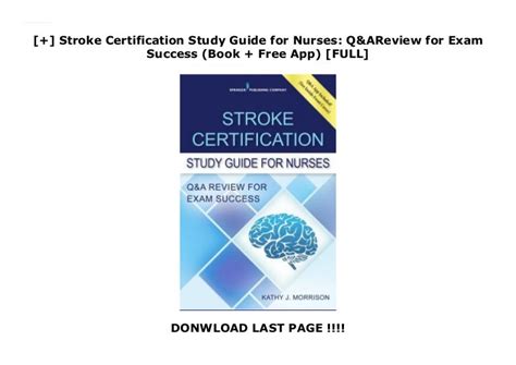 Stroke Certification Study Guide For Nurses Qanda Review For Exam