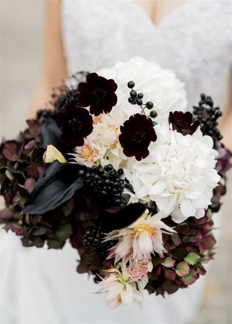 Check spelling or type a new query. Black and White Bridal Bouquet with Hydrangeas and Lilly ...