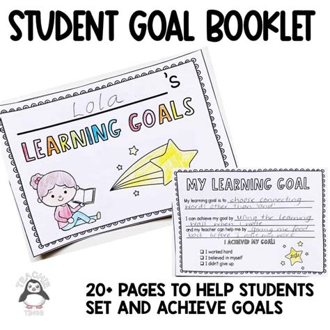 Goal Setting Book Student Goal Setting — Teachie Tings