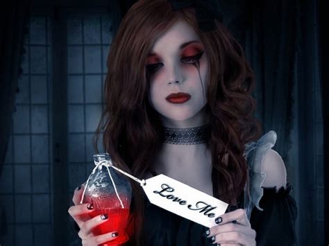 Gothic Love Potion Girl Gothic Dark Love Abstract Hd Wallpaper