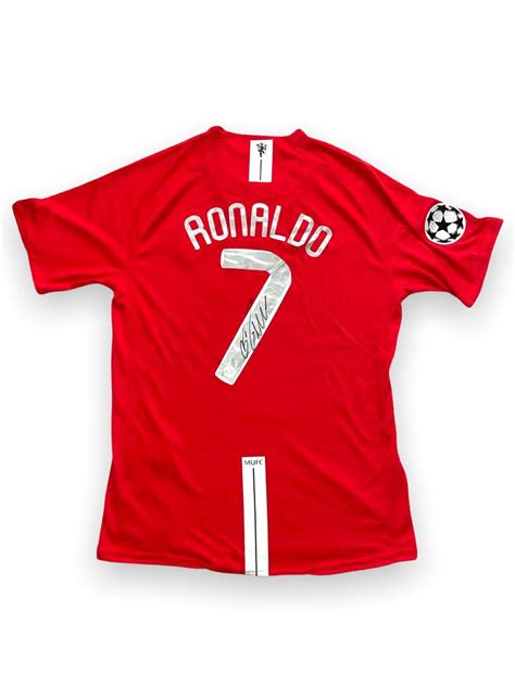 Cristiano Ronaldo Signed Manchester United 0708 Jersey Etsy