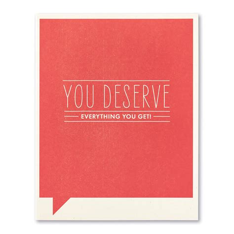 Congratulations Greeting Card You Deserve Everything You Get Avant