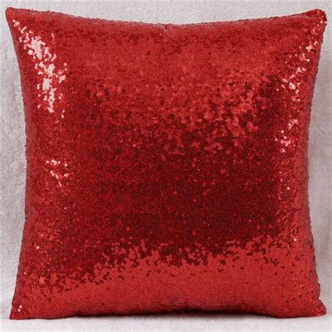 Red Sequin Pillow Sequin Throw Pillows Sequin Pillow Cushion Covers