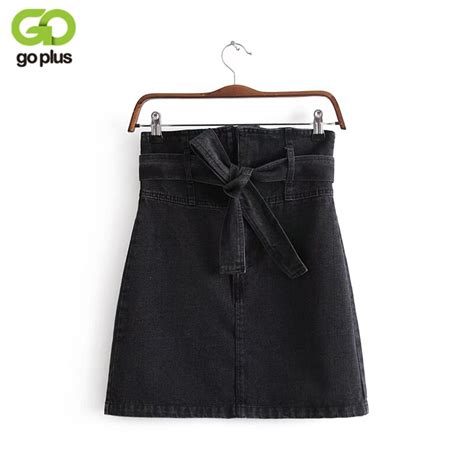 Buy Goplus Bow Tie Denim Skirt Women Summer Bodycon