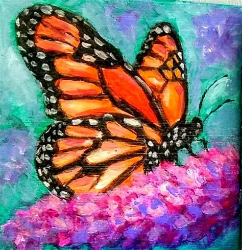 Yvette Andino Art Original Oil Painting Butterfly 6x6x15 Etsy In