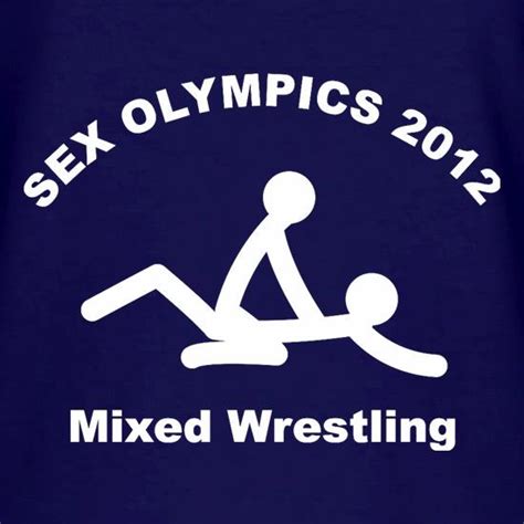 Sex Olympics Mixed Wrestling V Neck T Shirt By Chargrilled