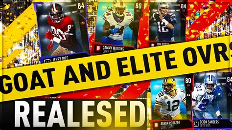All Free Elites And Goat Players Ratings Released Madden 18 Ultimate