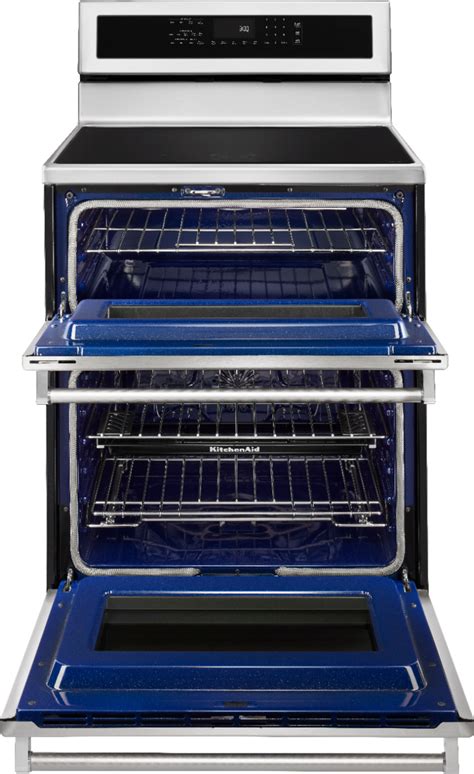 Best Buy Kitchenaid 67 Cu Ft Self Cleaning Freestanding Double Oven