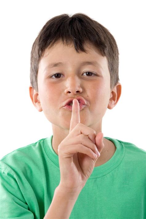 Adorable Child Ordering Silence Stock Image Image Of Kids Caucasian