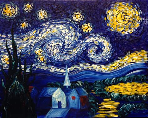 Starry night by van gogh has risen to the peak of artistic achievements. Van Gogh's Starry Night - Pinot's Palette Painting