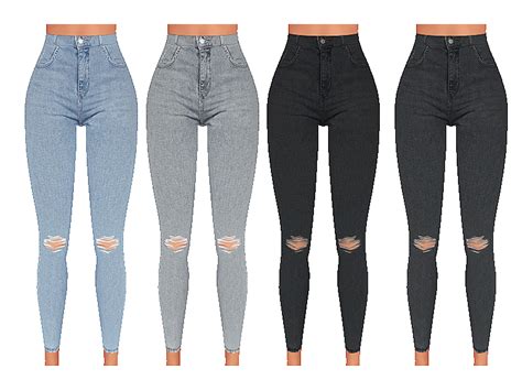 The Sims Resource High Waisted Soft Denim Jeans