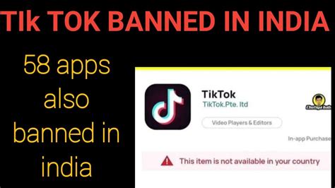 Tik Tok Banned In India Watch 59 App List Who Banned In India Youtube
