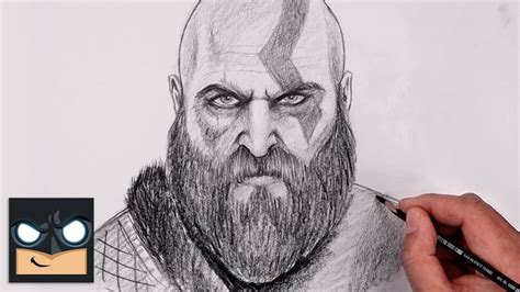 How To Draw Kratos God Of War Sketch Tutorial Step By Step Youtube