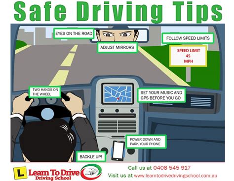 Tips For Safe Driving Safe Driving Tips Learning To Drive Tips