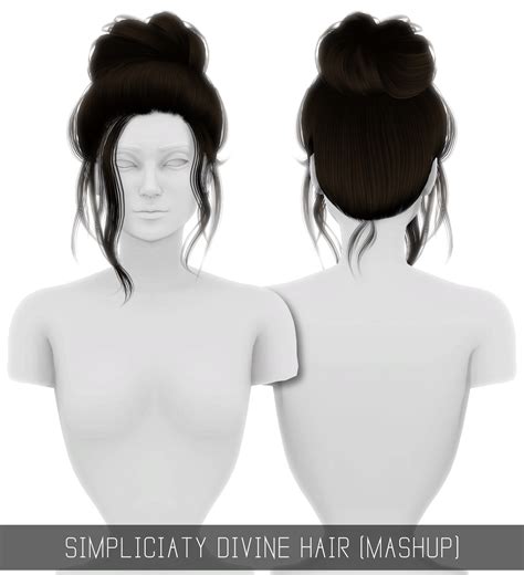 Sims4 Custom Content Loose Lazy Messy Bun Hairstyle Cc Pinterest