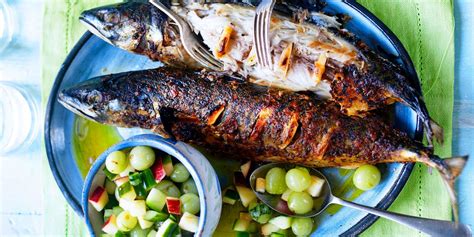 Roasted Mackerel With Gooseberry Cucumber And Apple Salsa Gooseberry