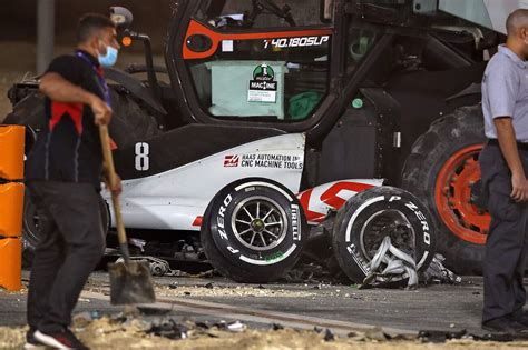 Formula 1 The Chilling Images Of Grosjeans Bahrain Gp Crash Marca