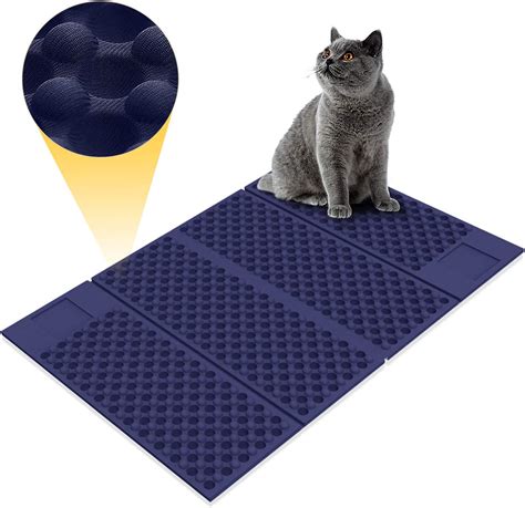 Zellar Cat Litter Mat Updated Version Foldable Waterproof Double
