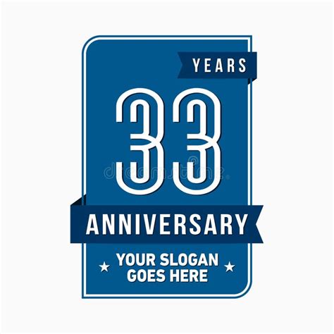 33 Years Celebrating Anniversary Design Template 33rd Logo Vector And