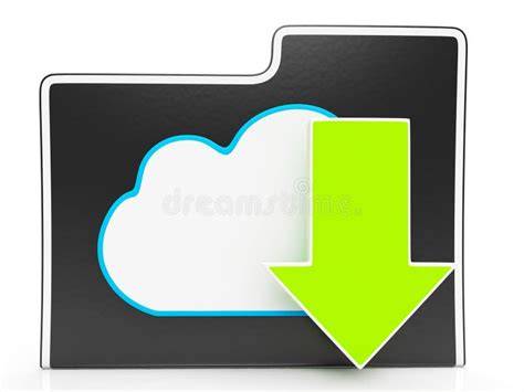 Download Arrow And Cloud File Showing Downloading Stock Illustration