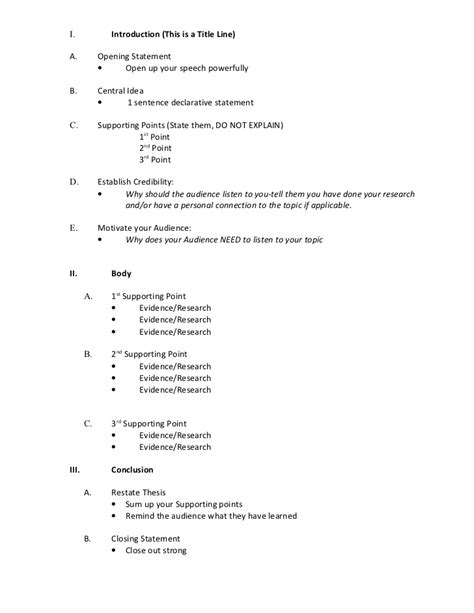 We have researched several online courses and concluded to specific activity patterns (templates). Basic speech outline