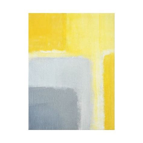 Inspired Grey And Yellow Abstract Art Canvas Print Zazzle