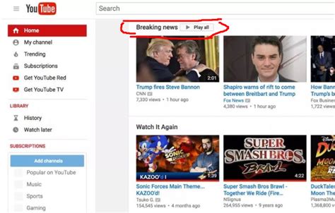 Youtube Rolls Out ‘breaking News Feed On Desktop Site And
