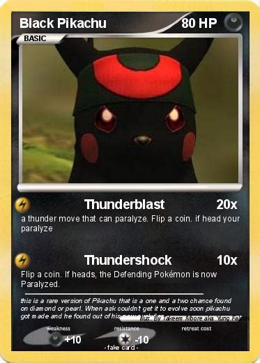 Here's to hoping that's it. Pokémon Black Pikachu 2 2 - Thunderblast - My Pokemon Card