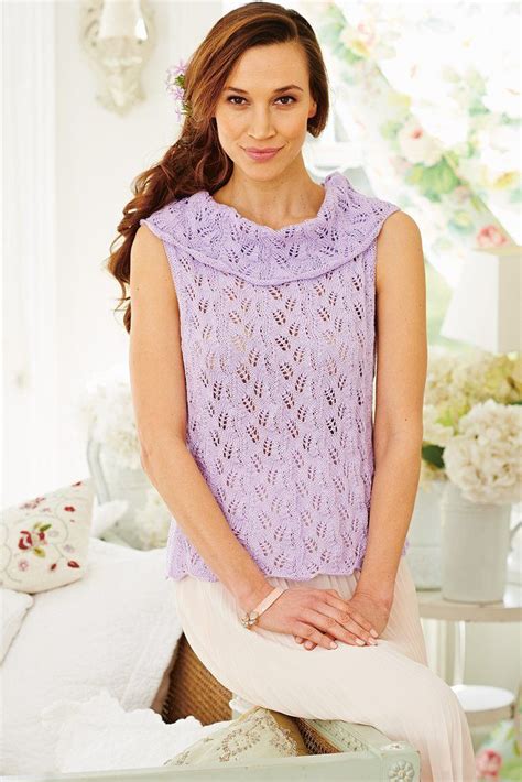 Free patterns and models knitting and crochet for women, men and children. Ladies Sleeveless Lace Top Knitting Pattern | Lace, Tops ...