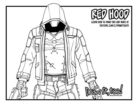 Red Hood Batman Arkham Knight Tutorial Draw It Too