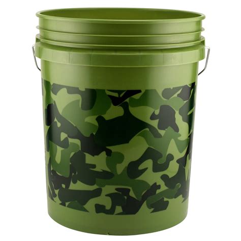 Leaktite Camouflage Green 5 Gallon Bucket Us Plastic Corp