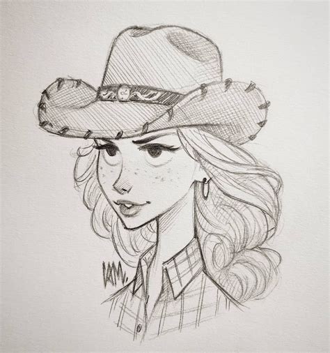 How To Draw A Cowgirl Lopez