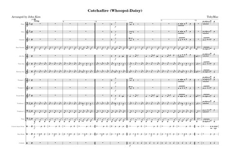Catchafire Whoopsi Daisyby Tobymac For Pep Band Sheet Music For