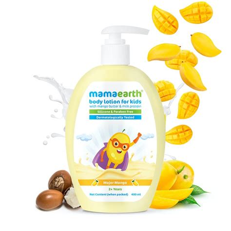 Mamaearth Major Mango Body Lotion For Kids With Mango Butter And Milk