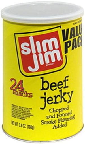 Slim Jim Value Pack Beef Jerky 24 Ea Nutrition Information Innit