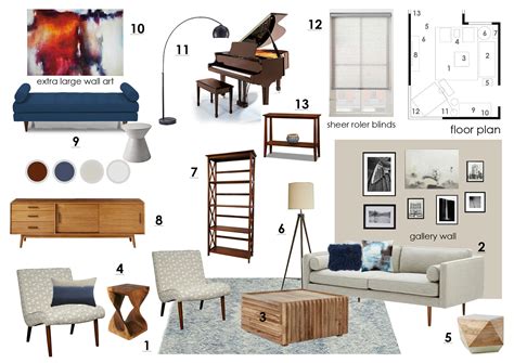 Online Interior Design Living Room Moodboard Decorilla